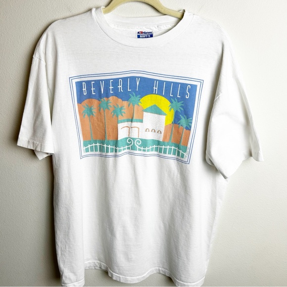 Beverly Hills Vintage Tee Retro graphic tee 1988 single stitch size: XL - Picture 1 of 10